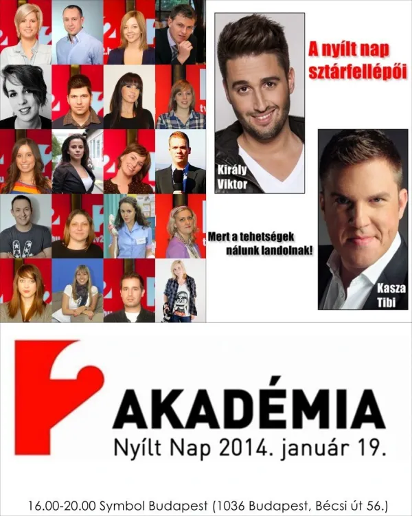 Nyílt napot tart a TV2 Akadémia