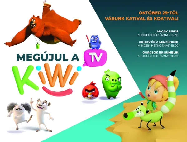 Új arculattal várja a gyerekeket a Kiwi TV